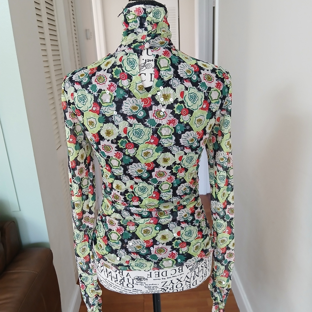 Cinq à Sept Sequin Turtleneck Top - Picture 6 of 11